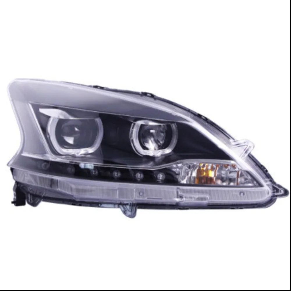 

Pair of Car Headlight assembly For Nissan sylphy 2012-15 angel eye xenon DRL daytime running light turn signal headlamp