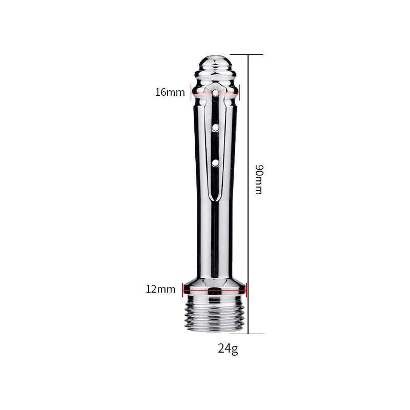 Vaginal Anal Irrigator Reusable Stainless Steel Metal Anal Dilator Faucets Shower Rushed Enema Shower Cleaning Butt Tap