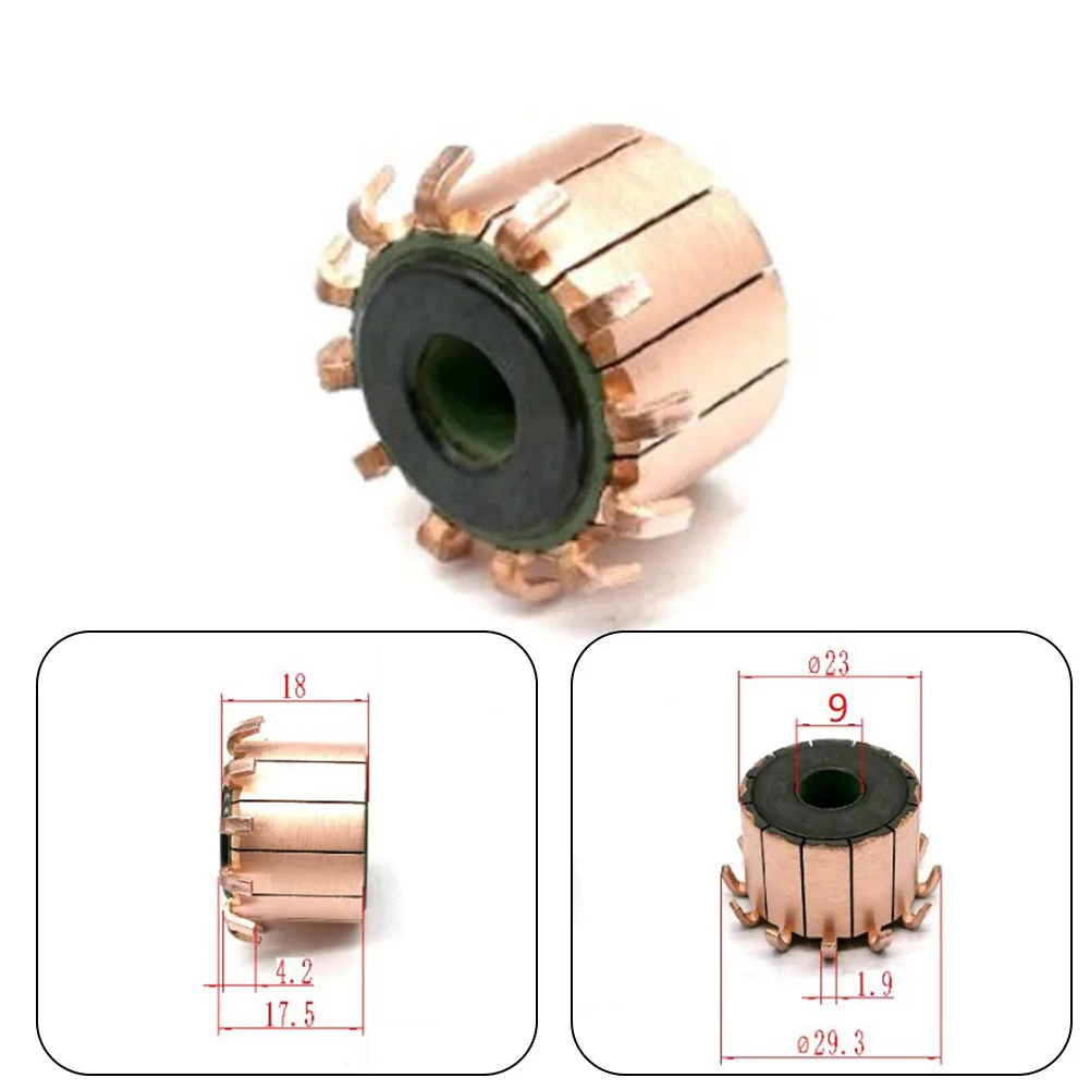 1PC 12P Zähne Kupfer Haken Typ Elektrische Motor Kommutator 9 × 23 × 17.5(18) mm/23x8x1 7mm/26x 8x 17,6mm DC Motor Kommutator – Detail 4