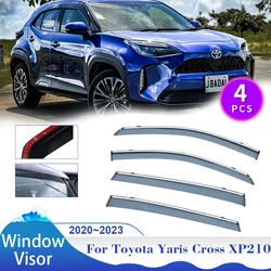 Window Visor for Toyota Yaris Cross XP210 2020~2023 Car Side Vent Smoke Cover Sun Rain Guard Awnings Shelter Exterior Accessorie