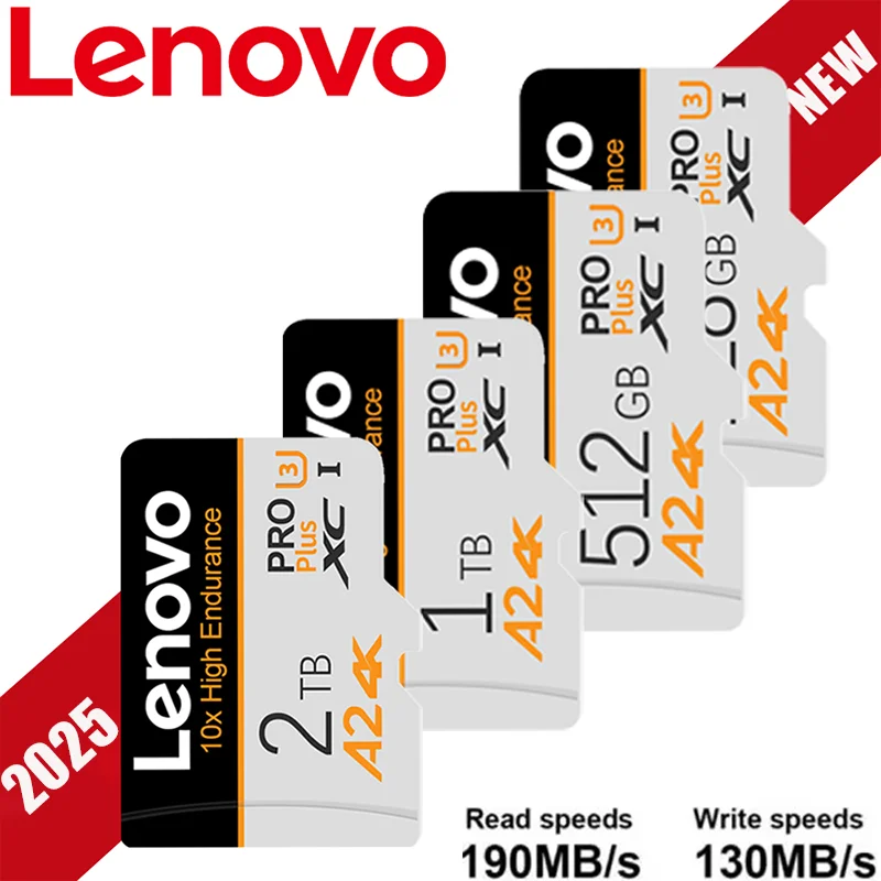 Lenovo SD Card 128GB 512GB 1TB 2TB 256GB Micro TF SD Card U3 V30 for Nintendo Switch Ps4 Ps5 Game,memory card