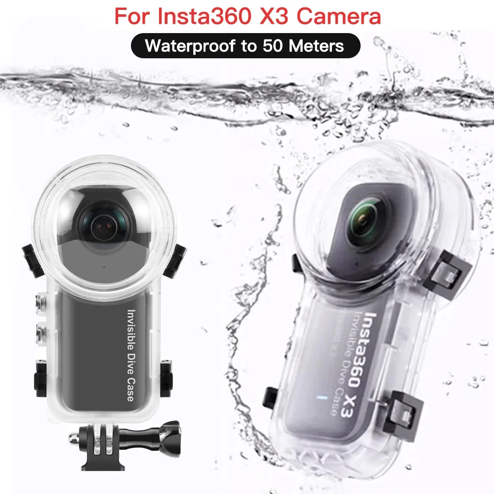 Dive Case Invisible Dive Case For Insta360 X3 Waterproof Protector For Insta 360 X3 Underwater 50M Diving Shell Accessories