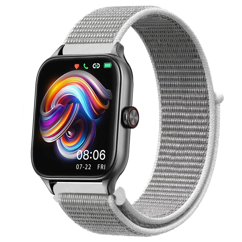Sport Nylon Loop Bracelet Strap, 22mm or 20mm, Compatible with Popular Smartwatches