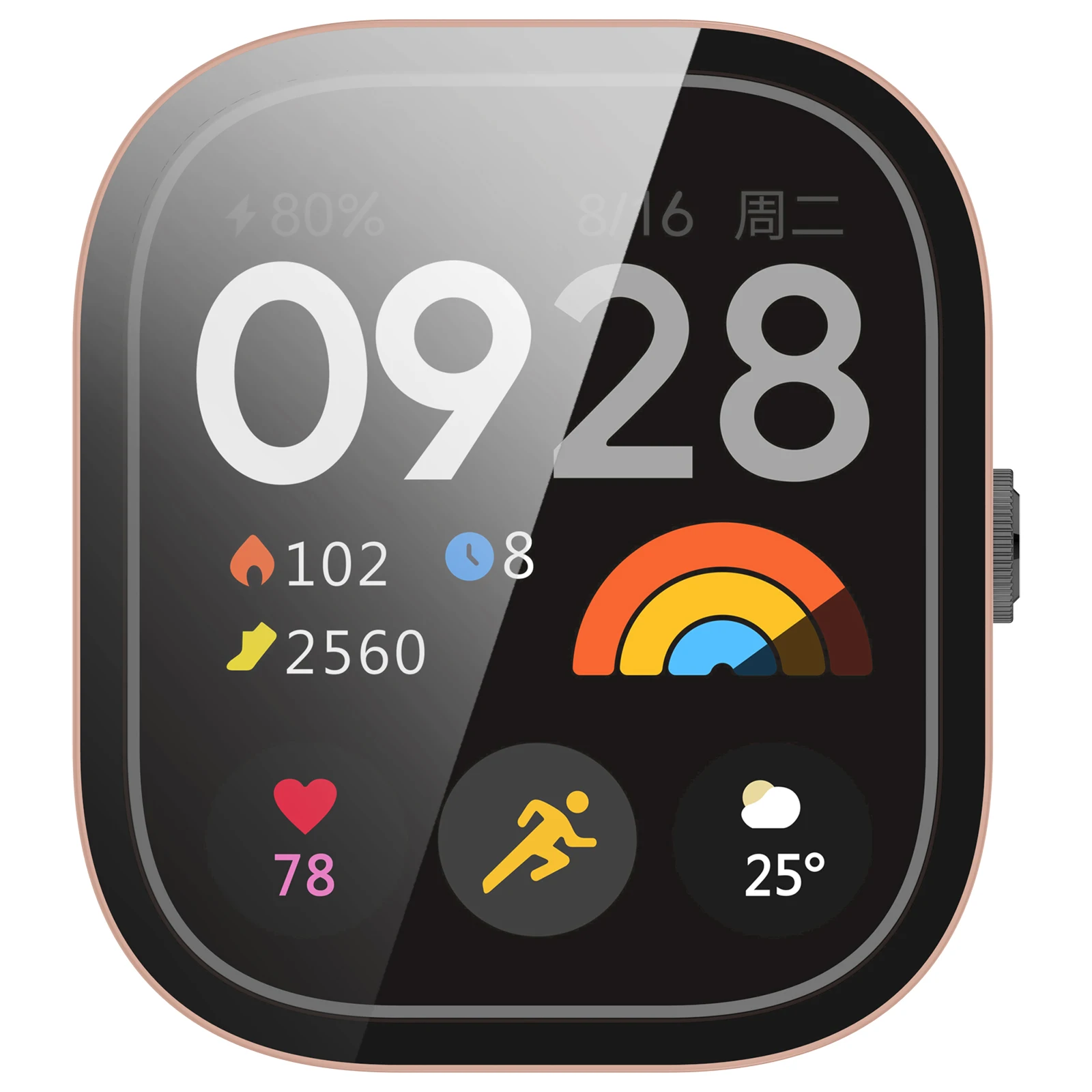 Gehäuse + STERBAND für Xiaomi Redmi Watch 5 Zubehör Rundum-Hart-PC + Glas-Stoßstangenrahmen-Displayschutzfolie für Redmi Watch 5 Cover – Detail 13