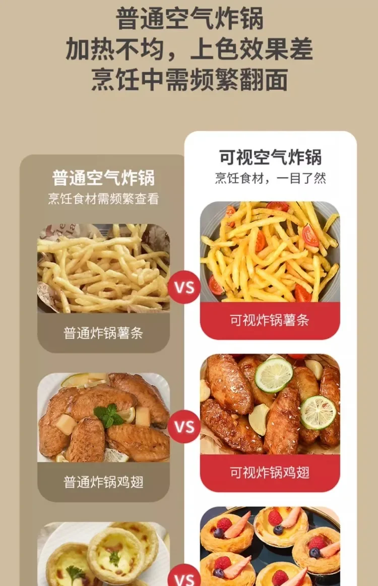 Description Picture 5 of item220V Automatic Double-Layer Electric Air Fryer Hot Pot Non-Stick Home Use Large Capacity Potatoes Fryer