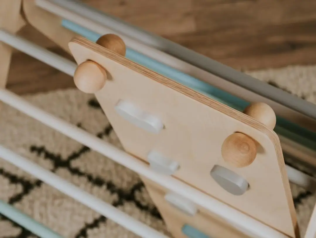Wooden montessori climber and balance board for kids used wood montessori toy