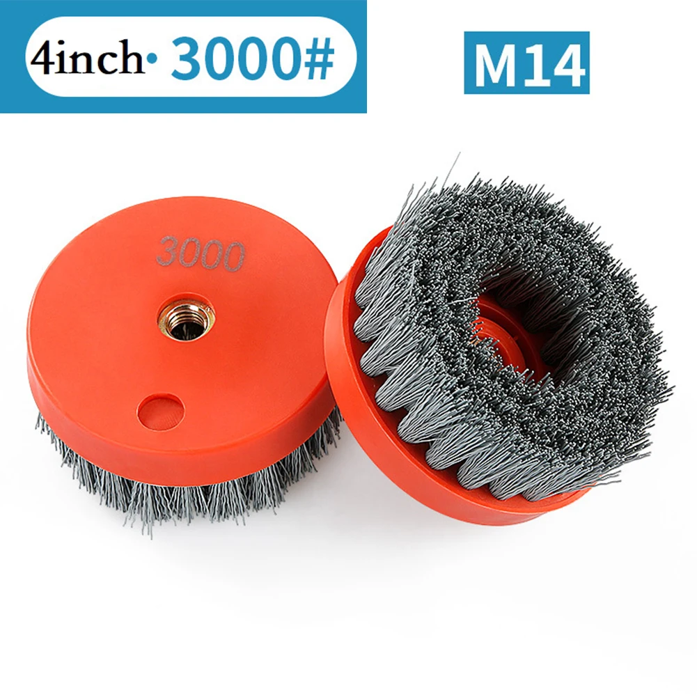 

4inch 110mm M14 Circular Abrasive Nylon Brush Stone Polish Granite Marble Cleaning Workshop Equipment Power Tools Grinder Wheel