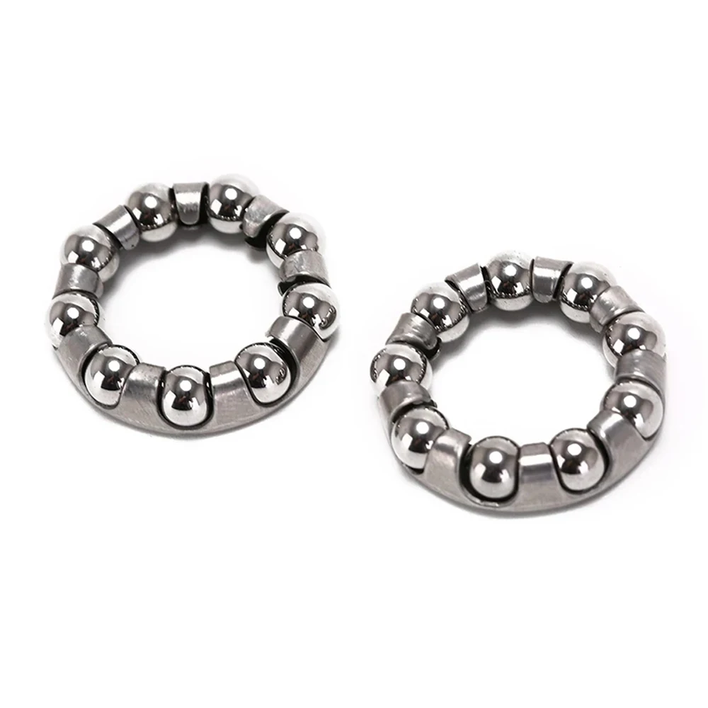 Bicycle Ball Bearing 5Pcs Bike Ball Bearing Retainer Replacement Mountain Bike Parts 1/4" x 9 Balls Repair Accessories for MTB Bicycle Crank