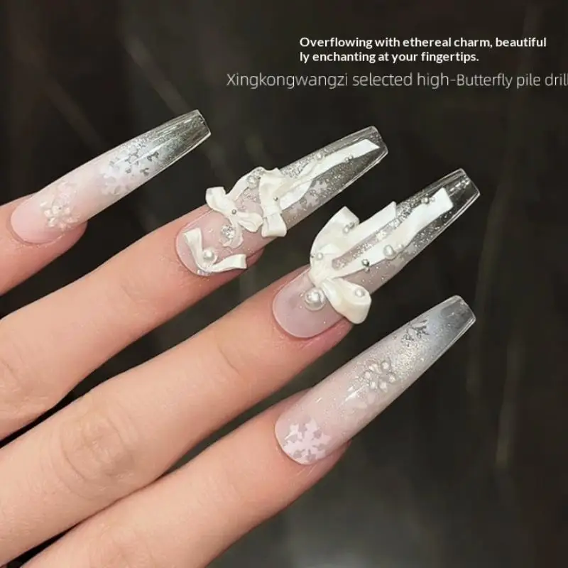 새로운 꽃 모양 리본 말 모양 실리콘 릴리프 디자인 네일 아트 몰드 3D 데코레이션 액세서리 전사 템플릿 네일 살롱용