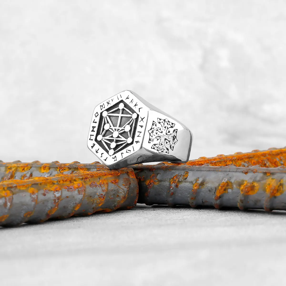 Viking Stainless Steel Tree of Life Viking Compass Ring Vintage Fashion Gifts Jewelry Party for Men and Women image 43
