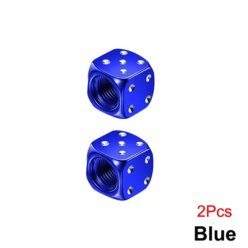DSYCAR 2/8Pcs Aluminum Tire Valve Caps Dice Wheel Stem Tyre Tire Wheel Stem Air Valve Dust Cover for Car Truck Motocycle Bike - Image 12