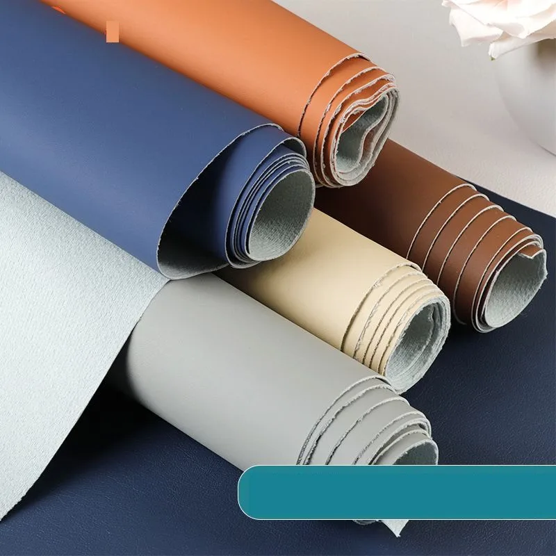 Thickened Faux Leather Fabric Per Meter for Upholstery Sofa Chairs Furniture Background Wall DIY Sewing Soft Pu Cloth Red Black