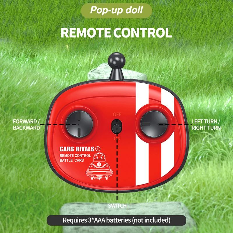 RC Toy 2.4G Super Battle Bumper Car Pop-up Doll Crash Bounce Ejection Light Children's Remote Control Toys Gift for Parenting 3