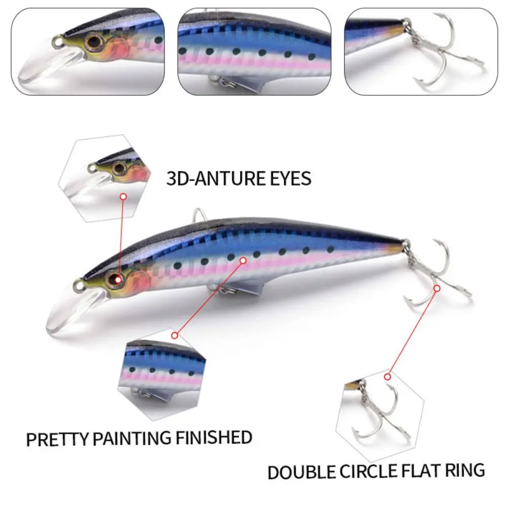 95MM 30G Pencil Fishing Lure Whopper Hard Bait Top Water Surface Artificial Lures Mini Minnow Bait Fishing Outdoor Sports fishing lure