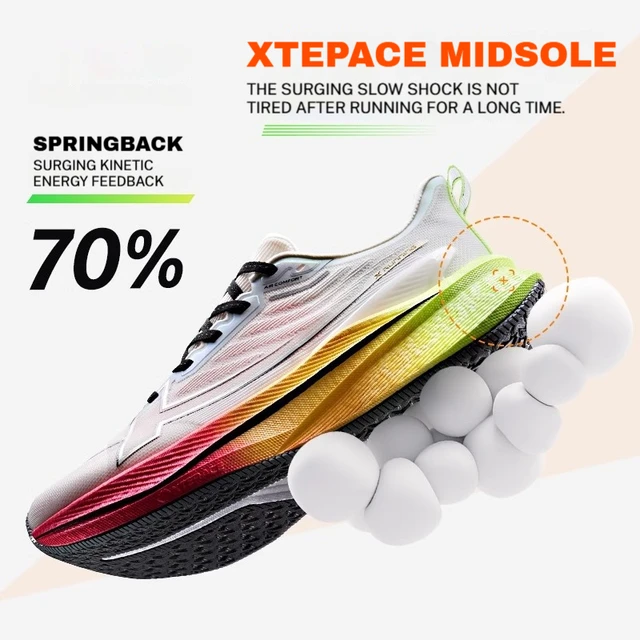 Xtep Zapatillas para correr para hombre 2000 km 3.0 2025 Primavera Zapatillas ligeras acolchadas resistentes al desgaste para entrenamiento y jogging 875119110032 3