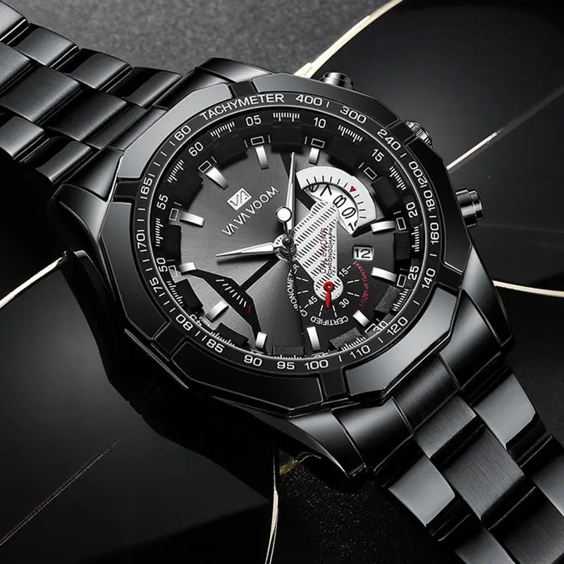 New Arrival Fashion Men Leather Quartz Wristwatch Relogio Masculino Business Watch for Mens Watch Calendar Male Clock