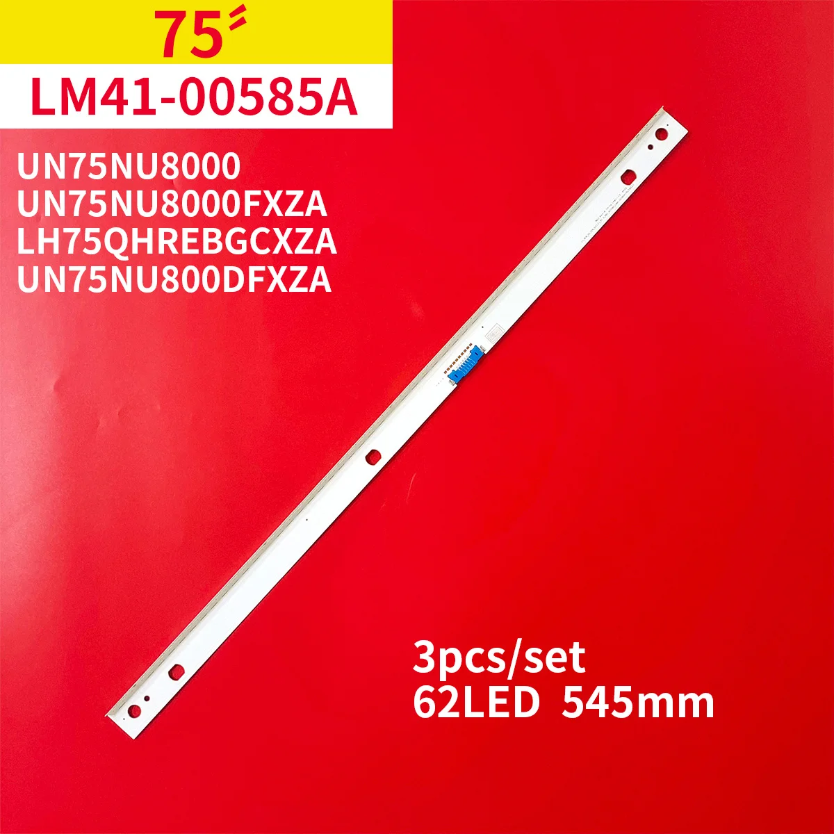 samsung用ledバックライトストリップ1セットあたり3個nu8000-bn96-46025b-unnu8000fxza-lh75qhリバティxzaun75nu800dfxza