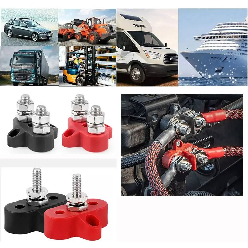 Morsettiera M6 M8 Bus Bar Modificata 12V/24V Heavy Duty Power Distribution Stud Terminale Batteria Durevole