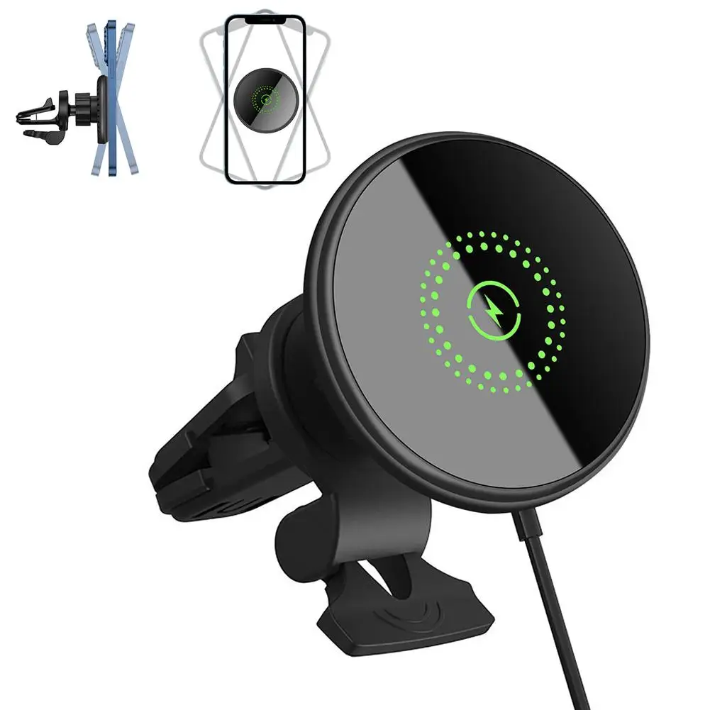Magnetic Car Charger with Fast Wireless Charging and Ultra-Strong Magnet