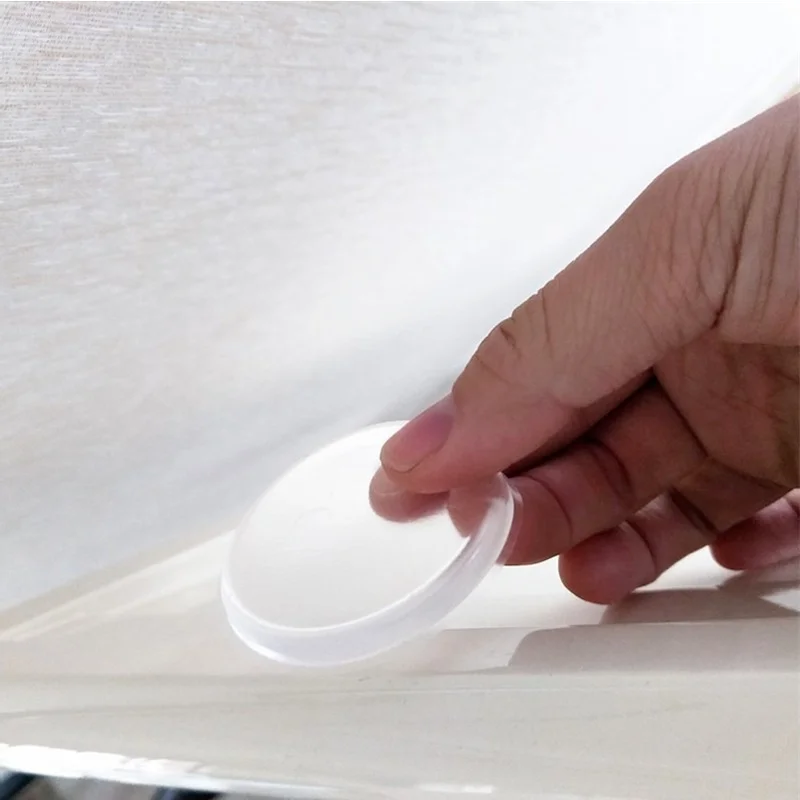 6pcs Self-adhesive Door Handle Bumper Protective Plug Transparent Silicone Wall Protector Non-slip Round Doors Stopper Muffler