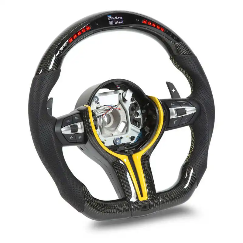 Carbon Fiber Led Display Shift Lights Steering Wheel Replacement