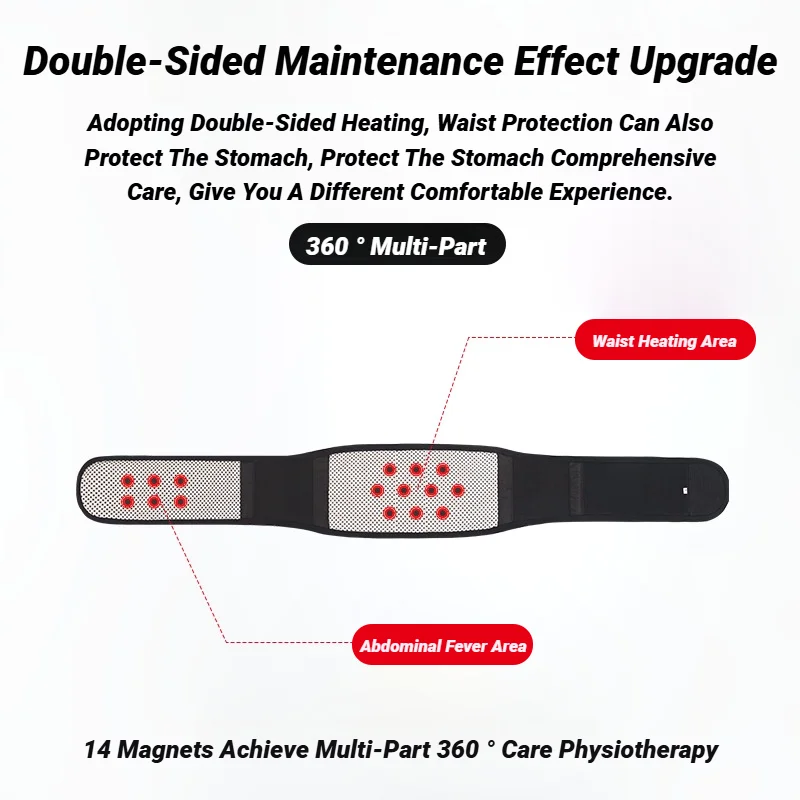 Adjustable Magnets Self-Heating Magnetic Therapy Back And Waist Support Belt Massage Sports Protector Lumbar Brace Band 3