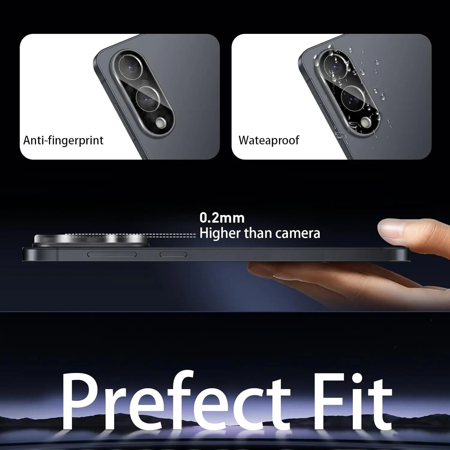 Pack of 2/4 Premium 9H Camera Lens Protectors - Edge-to-Edge HD Protection