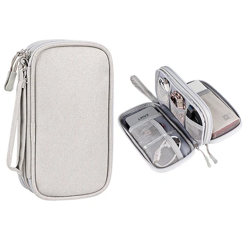 Organizer Bag Travel Bag Organizer Data Wire Headphone Case Power Bank Storage Bag Waterproof Multi-Function Portable