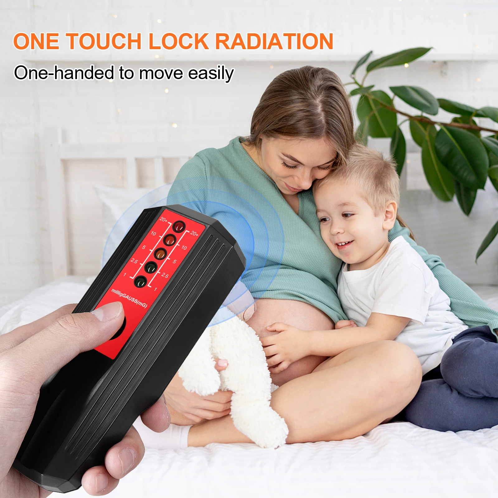Magnetic Field Strength Meter 50/60Hz Frequency Detector EMF Electromagnetic Radiation Tester Handheld Portable 0~20+ milliGauss
