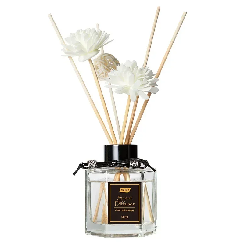 Continuous Fragrance Home Indoor Flameless Rattan Flower Essential Oil Air Refresher Mini perfume Gift