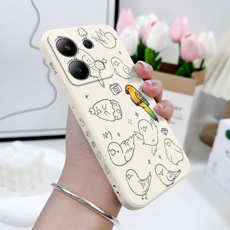Vibrant Parrot Liquid Silicone Phone Case