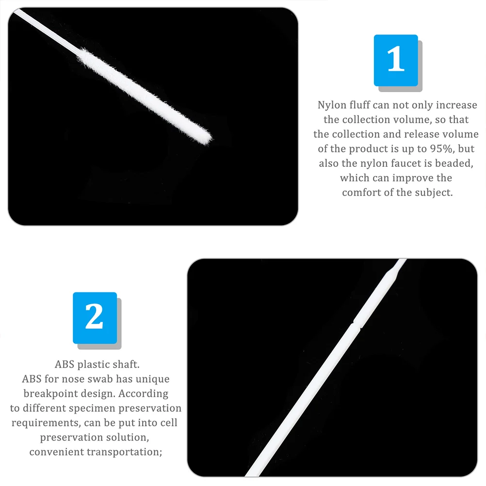 50/100/200Pcs Disposable Cleaning Swabs For Printer Sampling Testing Sticks Cleaning Swabs For Printer Pharynx Swabs Nasal