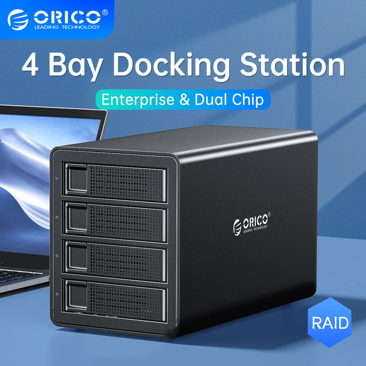 ORICO 35 Series 4 bay 3.5'' SATA to USB 3.0 HDD Docking Station With RAID Built-in 150W Dual Chip HDD