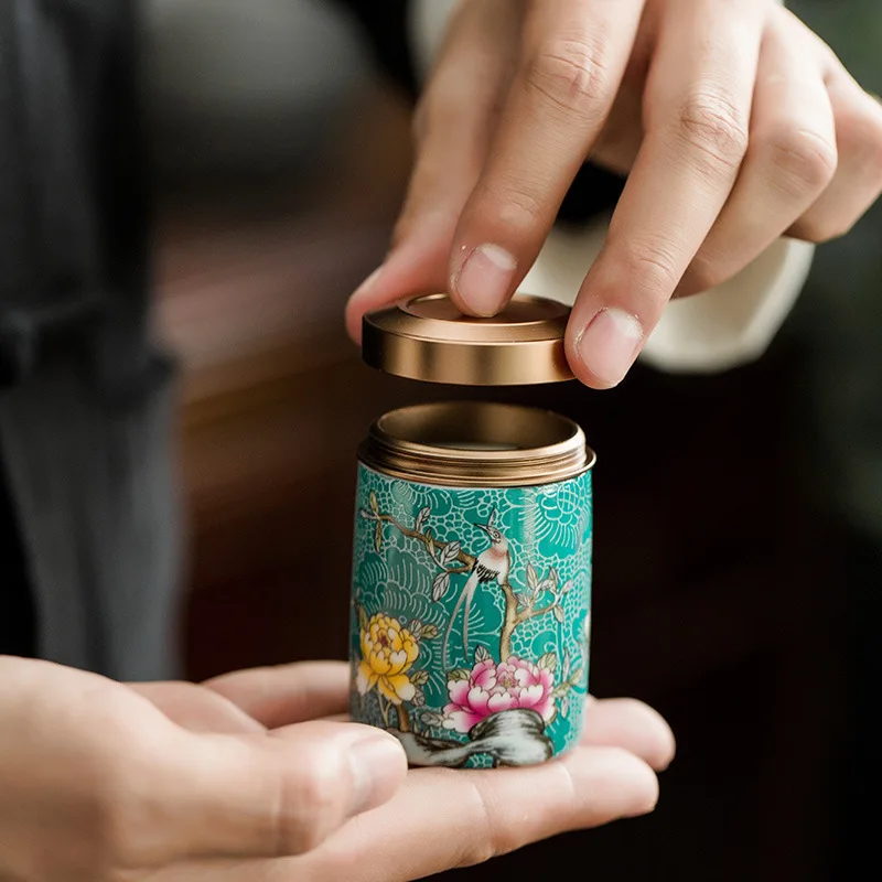 Pastel Ceramics Tea Caddy Storage Jar Box