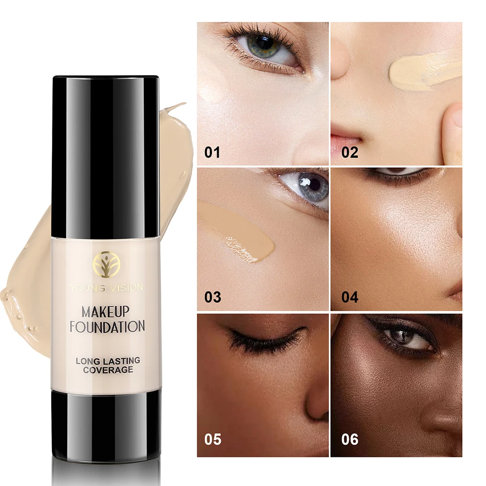 30Ml Press Liquid Foundation Matte Oil Control and WaterProof natural silty fine not easy to swap makeup Concealer 2