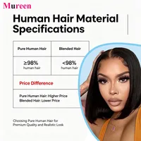 Perruque Bob droite sans colle, densité 250%, prête à porter, 100% cheveux humains pour femmes, perruques en cheveux naturels avec fermeture en dentelle 4x4 6