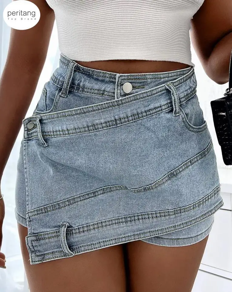 

Y2k Denim Short For Girls All-Match Women's Shorts Zipper Fly High Waist Jean Shorts Fashion Elegant Daily Party Club Streetwear