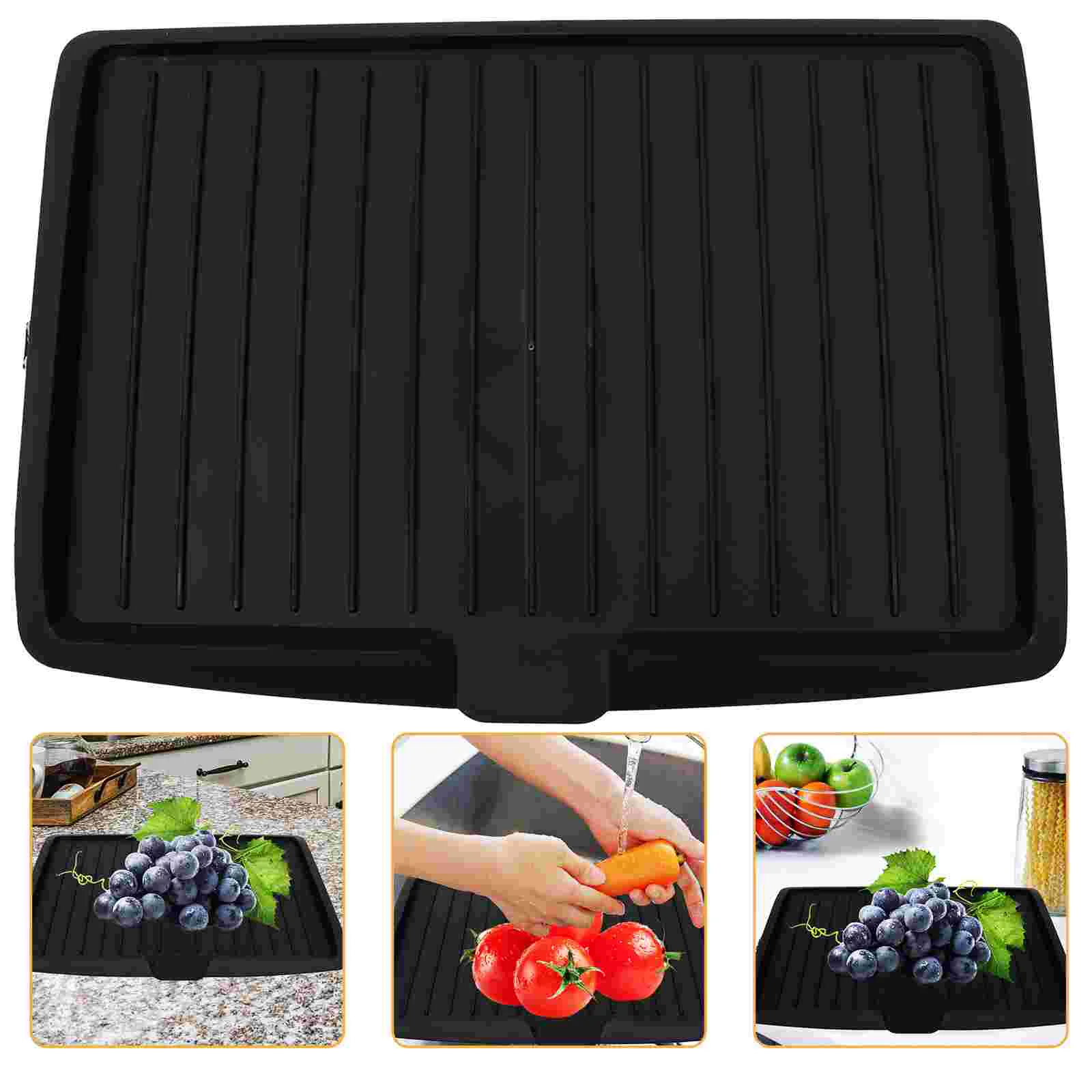 

Plastic Dish Drainer Board Water Drain Board Drying Plate Draining Tray Side Drop Bowl Dishes Draining Plate Pots Pans Fruit