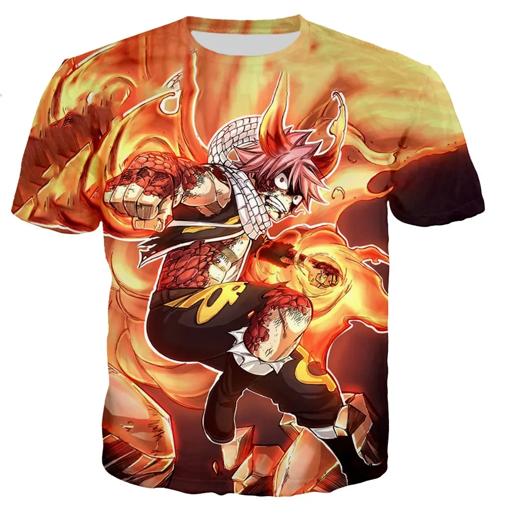 

Summer Harajuku Style Tshirt 3D Printed T-shirt Anime Fairy Tail Men Women Fashion Leisure T Shirt Streetwear Oversized