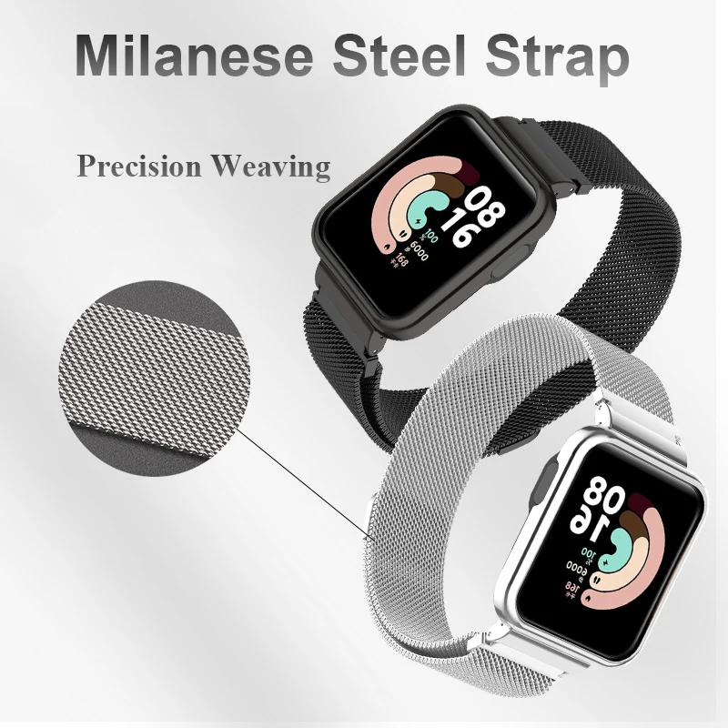 Magnetic Loop Metal Strap with Case Protector Bumper - Premium Replacement Bracelet