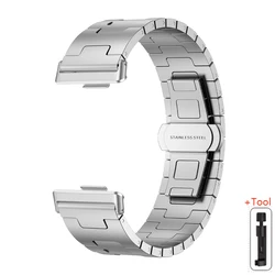 Luxury Titanium Strap with Metal Folding Clasp - Premium Business Watch Bracelet - Huawei Fit4 - 4Pro (S)