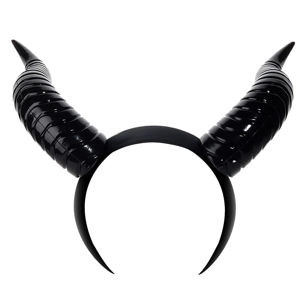 Tier Antilope Dämon Hörner Schwarze Königin Kopfschmuck Cosplay Kuh Teufel Kopfbedeckung Halloween Karneval Dress Up Party Kostüme Requisiten – Detail 3