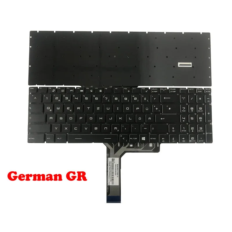 Eua jp Teclado para Msi Backlit Rgb Ge63 8re 8rf Ge63 7rd 7rc Ge73 7rc 7re Gs73 Gs63 Discrição 8rd 8re Gs75 Inglês Japonês - Imagem 5