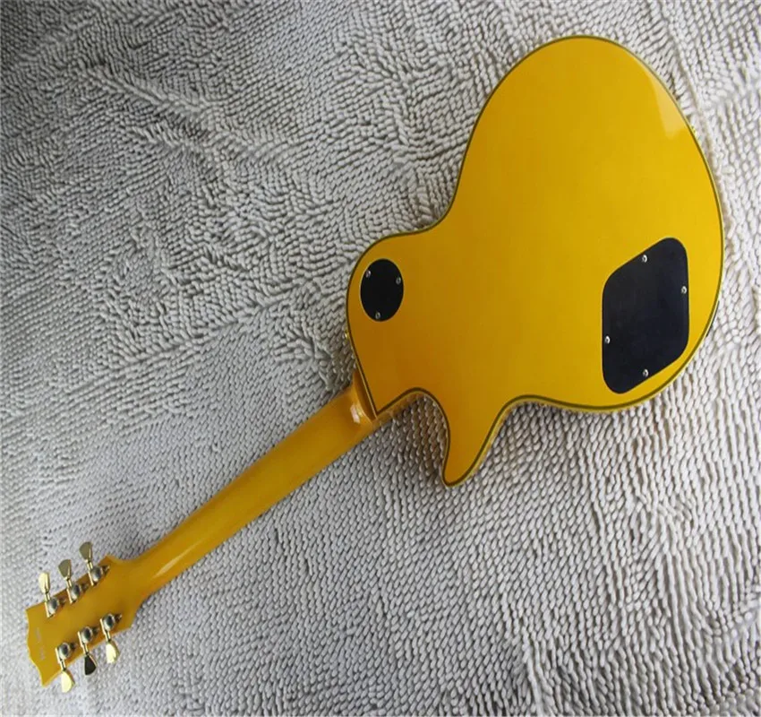 Randy Rhoads Signature LP Shop Ebony Fingerboard Yellow Electric Guitar Frets Binding with golden Hardware