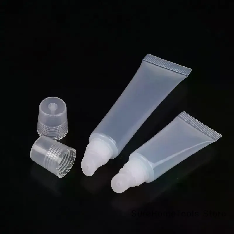 10Pcs 5/10/15ml Empty Lipstick Tube Lip Balm Soft Tube Makeup Squeeze Clear Lip Gloss Container
