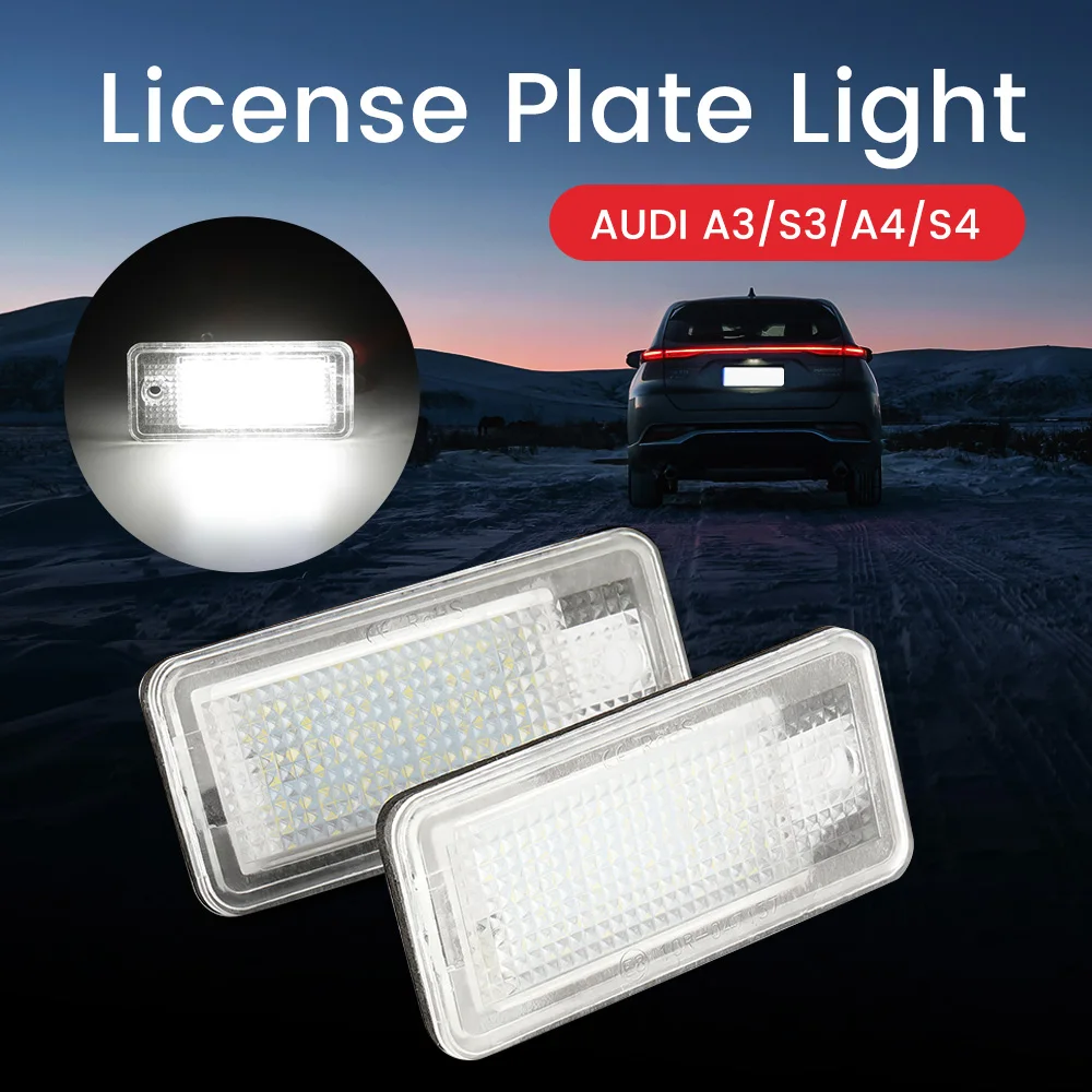 

2 шт. автомобильный светодиодный светильник для номерного знака Lamp12V Auto Canbus стайлинга автомобилей для Audi A3 S3 A4 S4 B6 A6 S6 A8 S8 автомобильные аксес...