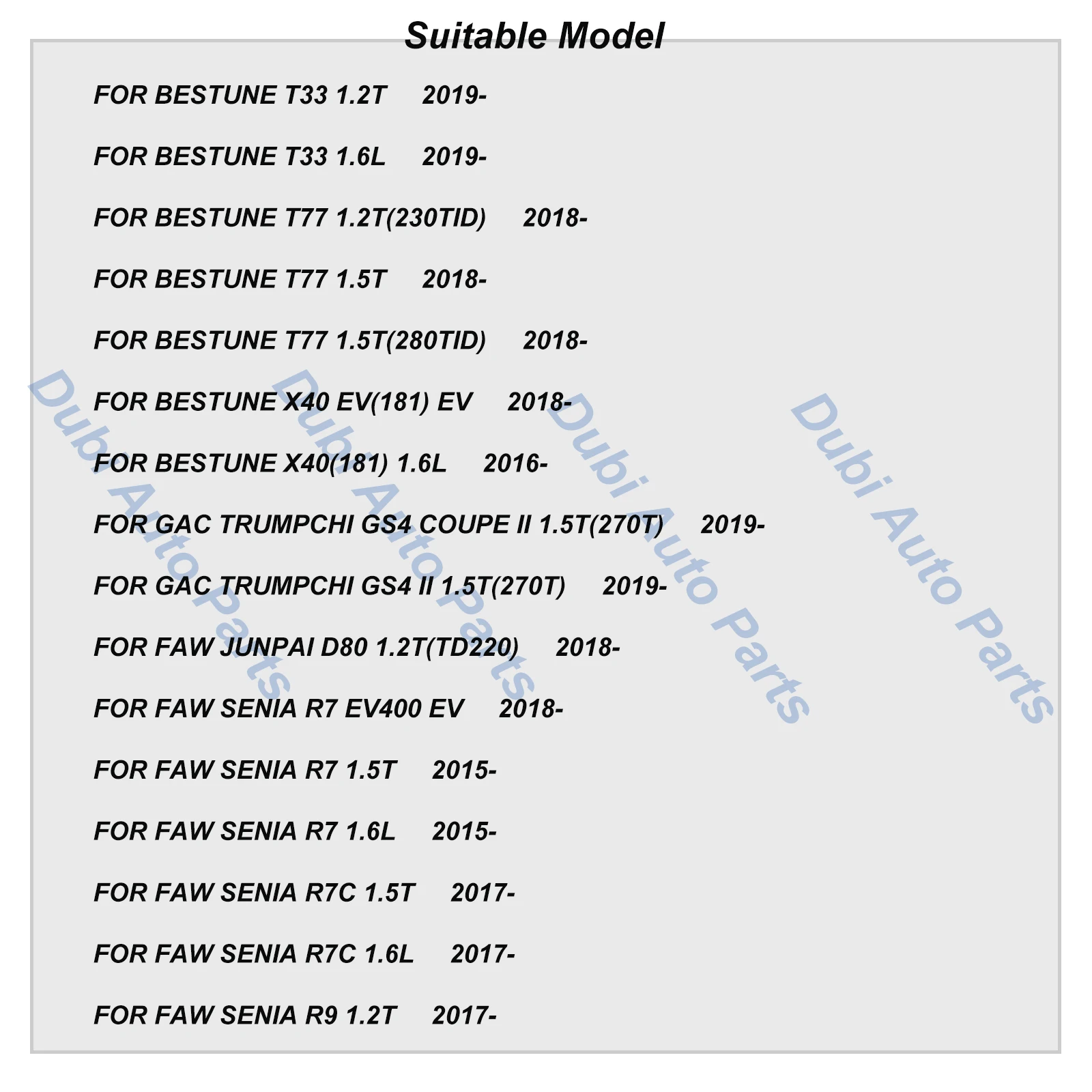Front Brake Pads Set for BESTUNE T77 1.2T 230TID 1.5T 280TID X40-T33 GAC TRUMPCHI GS4 FAW JUNPAI SENIA R7 R9