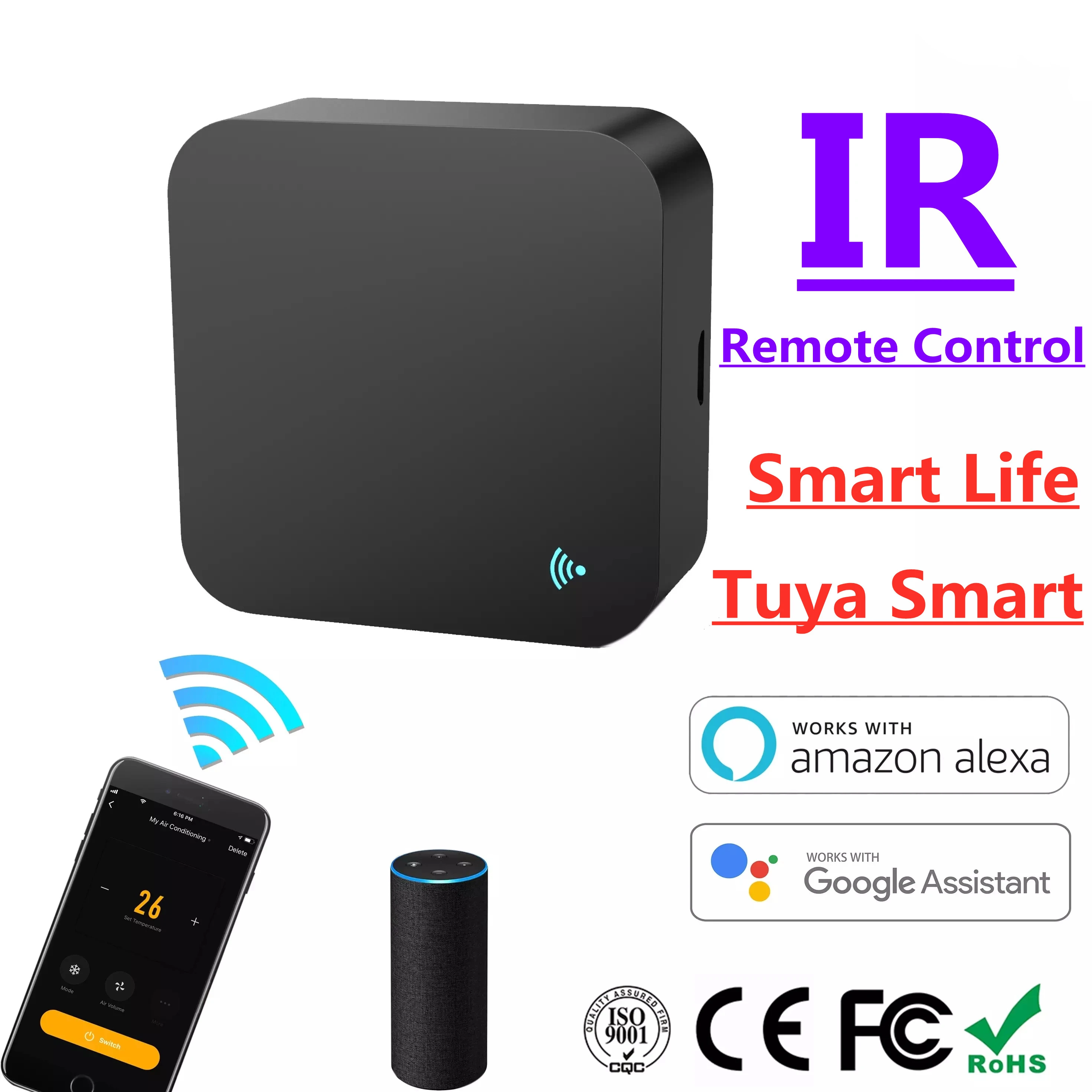 IR Remote Control Smart wifi Universal Infrared Tuya for smart home Control for TV DVD AUD AC Works with Amz Alexa Google Home universal tv bracket