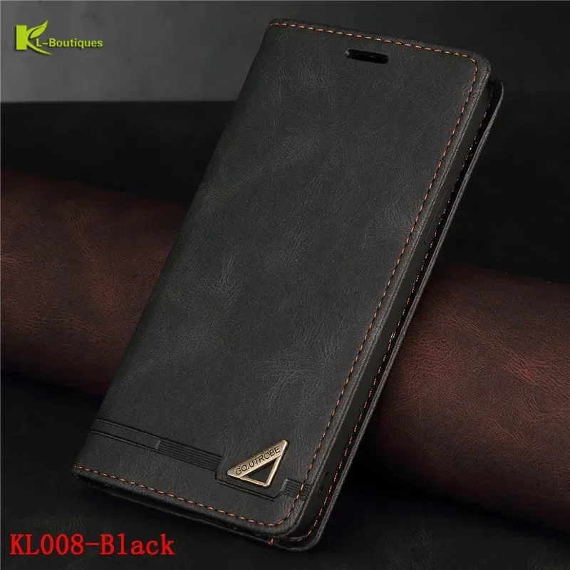 Magnetic Leather Anti-Theft Wallet Flip Cover Case