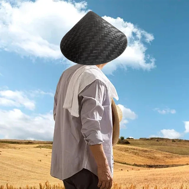 Bamboo Braided Hat Sun Hats Art Crafts Handmade Rice Farmer Hats